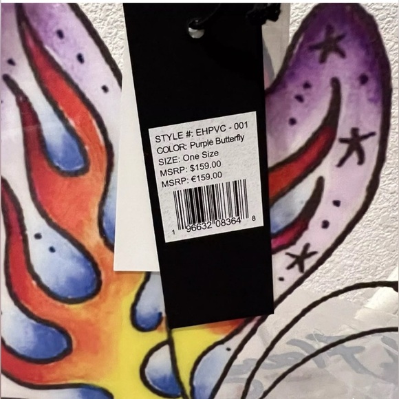 Ed Hardy White Butterfly Tote Bag - Picture 5 of 5